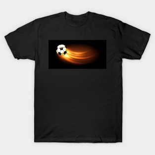 Soccer Ball with Fire Trail T-Shirt